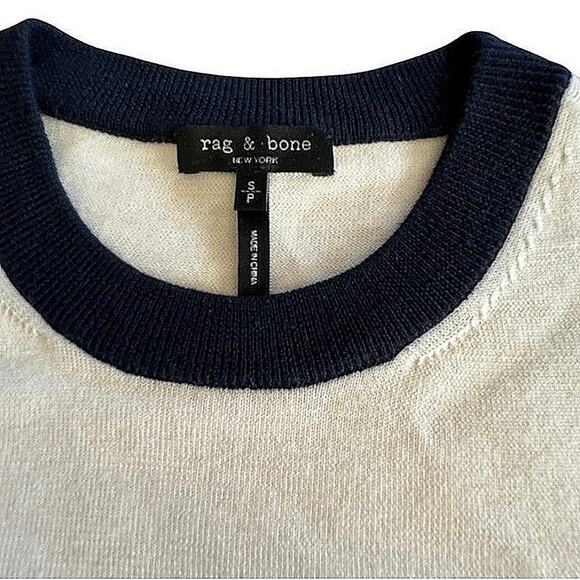 Rag & Bone $295 Krista Wool Red Striped Short Sleeve Crew Neck Sweater Top XS - Picture 12 of 12